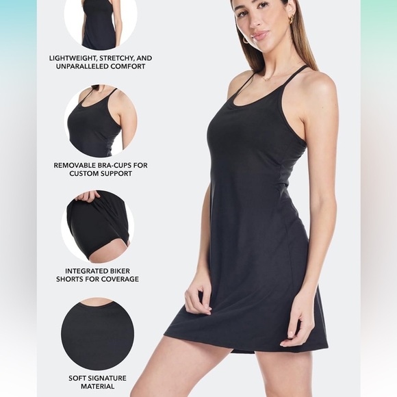 Kyodan Women's Sport Dress Black XL Short Activewear Lightweight Stretchy - Picture 1 of 8